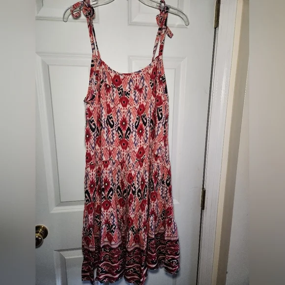 BeachLunchLounge NEW Skylar Paisley Floral Sundress Coral Red NWT Womens Small - Picture 1 of 10